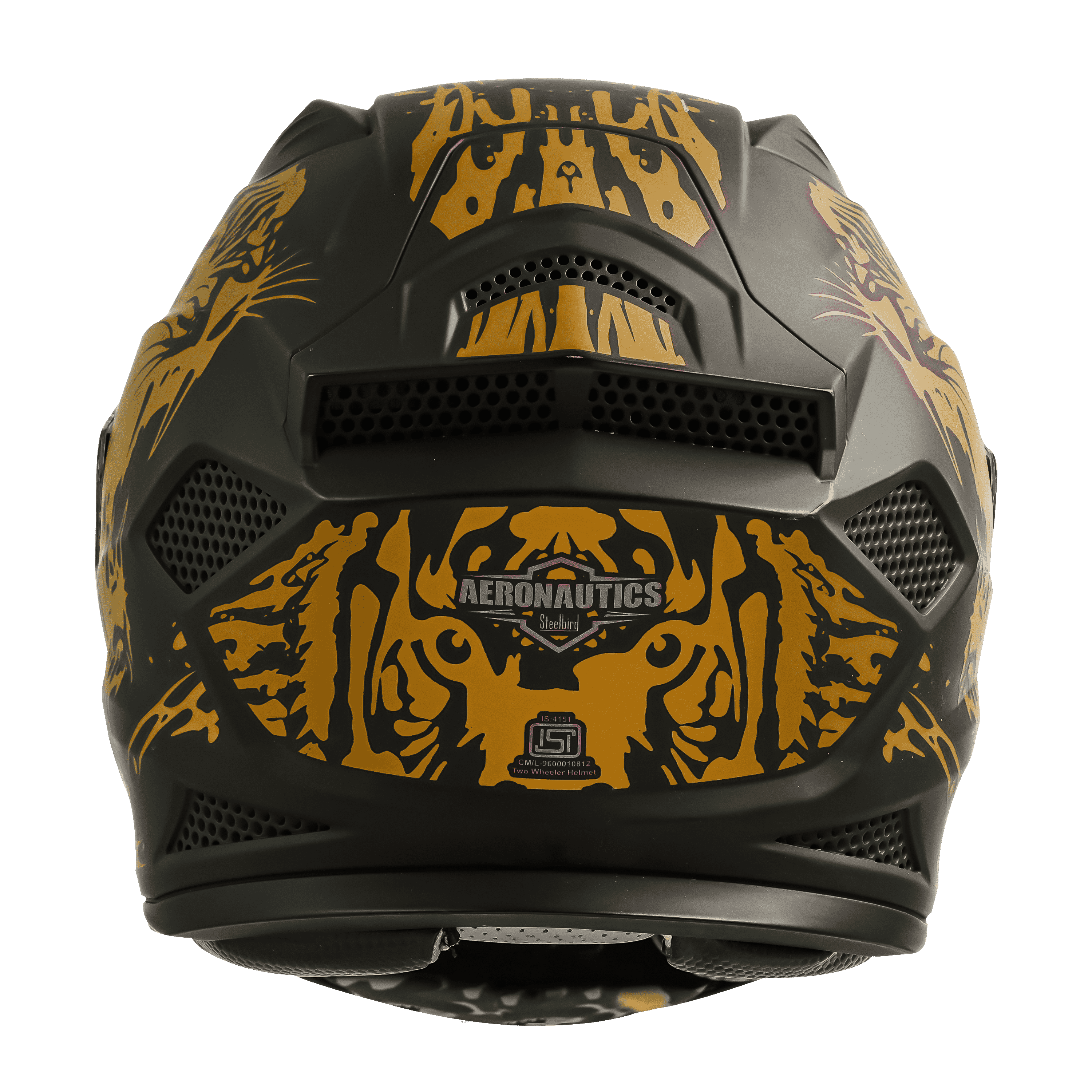 SBH-25 ISS TIGER GLOSSY BLACK WITH CHROME GOLD